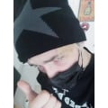 Pikkukuva 3 / 4: Y2k-pipohattu, grunge-asusteet, vintage-gootti, graafiset pipot, talviset lämpimät neulotut hatut miehille ja naisille black