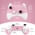 Pikkukuva 2 / 5: Switch Pro -ohjain Nintendo Switchille/Switch Litelle/OLED:lle, Langaton Switch-ohjain LED-valolla ja herätystoiminnolla, Ergonomisesti suunniteltu liukumaton
