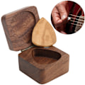 Miniatyrbillede 3 af 11: Træguitarplektre Etui Holder Beholder Kubisk Plectrum Opbevaringsboks Guitar Dele