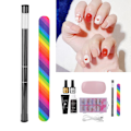 Miniatyrbild 6 av 11: Nagelkonstverktyg Set Nagel torklampa Förlängningslim Byggare Manikyr Förlängning Transparent