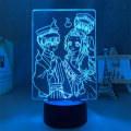 Miniatyrbillede 2 af 7: 3D Natlampe Toilet-Bound Hanako-kun Anime Illusion Lampe 7 /16 Farve Skiftende Touch Sensor Skrivebordslampe med USB-kabel Børneværelse Soveværelse Dekoration