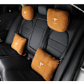 Miniatyrbillede 4 af 5: Passer til Tesla MODEL3/MODELY/MODELX nakkestøtte lændestøtte - Tesla [off white] nakkestøtte/1