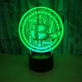 Miniatyrbillede 3 af 6: JUSTUP 3D Natlampe LED Illusion Skrivebordslampe 7 Farver Skift USB-kabel Touch Fjernbetjening Julefødselsdagsgave (Sort Sæde)