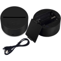 Miniatyrbilde 8 av 8: WJ Bærer Solbriller Hund 3D Lampe 7 Farge Led Nattlamper for Barn Touch Led USB Bordlampe Lampara Lampe Sovende Nattlys