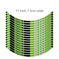 Miniatyrbild 1 av 5: Motorcykelhjuldekal lämplig för Kawasaki Ninja400 däckfälgsdekal Elfordon N1S hjulnavdekal-L6 grön 17 tum 1