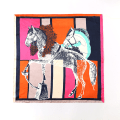 Miniatyrbilde 1 av 6: AVEKI35 x 35 Kvinner Firkant Flekk Silke Som Hode Skjerf Hår Wrap Skjerf Natt Sover, Rosa-5