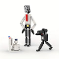 Miniatyrbillede 2 af 5: Byg dit eget eventyr med Skibidi Toilet Woffer Man byggeklodser - Perfekt til børn!