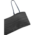Miniatyrbild 7 av 7: Kvinnors 2-delade Bandeau-baddräkter Ribbade Spetsade Straplösa Bandeau Bikini Set Högt Skurna Baddräkter 5-top Only-2dark Gray M