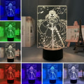 Miniatyrbillede 2 af 7: WJ Anime Lampe Rengoku Kyoujurou Figur 3D Led Illusion Natlys til Børns Soveværelse Dekoration Belysning Bedste Fødselsdagsfestival Gaver Spökklinga