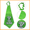 Miniatyrbillede 2 af 2: Sankt Patricks Dag Kostume Pynt Irsk Festival Grøn Shamrock Hat Irsk Skæg Sankt Patricks Dag Sløjfe Sæt A