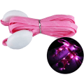 Miniatyrbilde 2 av 2: 1 par LED-lyssnorer Lysende blinkende skolisser med 3 lysmoduser for nattsport (rosa)
