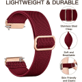 Miniatyrbild 3 av 4: Smart klocka elastiskt nylon solo band, kompatibel med Fitbit versa / Fitbit versa 2 band, mjuk nylon vävd justerbar sport klockarmband, dam och herr