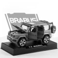 Pikkukuva 1 / 2: Frosted Grey Brabus [kuusi ovea + ääni ja valo + näyttöjalusta] 1:32 metalliautomalli simuloitu ääni ja valo ovi maastoauto malli lasten lelu