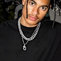 Miniatyrbillede 2 af 6: Krone Initial A-Z Halskæde, Iced Out Bogstav Vedhæng med 22-24 Tommer Kæde, Mænd Kvinder Bling Hip Hop Alfabet Navn Smykker Gave Stor I R Silver