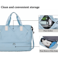 Miniatyrbilde 4 av 5: Reisebag Sports Fitness Bag, Vanntett Herre- og Dame Skulderhelg Bag, Overnatting Bag Treningshåndveske Yoga Bag - Sky Blue