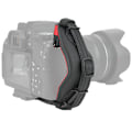 Miniatyrbild 3 av 9: Läder handledsrem med snabbkopplingsplatta för DSLR SLR digitalkamera (röd)