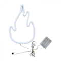 Miniatyrbild 3 av 4: Flammformad neonljus för sovrumsestetik LED-skylt för väggdekor USB/batteridriven flammformad neonskylt neonljusskyltar (blå)