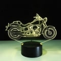 Miniatyrbilde 1 av 8: WJ LED-skrivebordslampe LED-skrivebordslampe 3D-illusjonslampe Motorsykkel nattlys Berøringsskjermbryter Bordlamper Soverom Motocross-lamper Motorsykkel nattlys