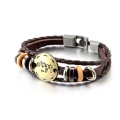 Miniatyrbillede 1 af 5: Wekity Punk Legering Læder Armbånd til Constellation Flettet Reb Armbånd Bangle