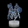 Miniatyrbilde 3 av 7: WJ 3D Illusion Nattlys LED Skrivebordslampe Berøringskontroll 7 Fargeendring for Hjemmedekorasjoner eller Feriebarnas Gaver hjältar