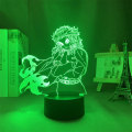 Miniatyrbilde 3 av 7: WJ 3D Anime Lampe Nattlys Rengoku Kyoujurou RGB 16 Farger med Fjernkontroll Barn Hjem Rom Innredning Tenåring Bursdag Julegaver