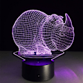 Miniatyrbillede 5 af 8: WJ Sengelampe Illusion LED Natlys 3D Natlys LED Illusion Stereo Næsehornsform Sengelampe Natlys Illusion LED Natlys Natlys