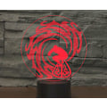Miniatyrbilde 2 av 8: WJ 3D Surfing Fjernkontroll 16 Farger Nattlys Illusjon Akryl LED Bordlampe Sengelampe Barn Soverom Skrivebord Dekor Bursdagsgaver Leker for Barn
