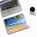Miniatyrbillede 1 af 3: Ultra tynd Medium Gaming Mouse Pad (250*300*2mm Overflade, Holdbar Polycarbonat Overflade, Silikon+Stof Mønster: Hav) Blå