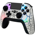 Miniatyrbillede 1 af 8: Tedbox trådløs controller til Ps4, med unikt revnedesign/programmerbar bagud/dobbelt vibration, kompatibel med Ps4/pc/ios