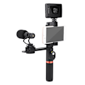 Miniatyrbild 4 av 11: ViewFlex VF-H6 Smartphone Hand Grip Bluetooth Control Handle Stabilizer med LED