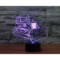 Miniatyrbilde 2 av 8: 3D Bulldozer Bil Fjernkontroll 16 Farge Nattlys Illusjon Akryl LED Bordlampe Sengelampe Barn Soverom Skrivebord Dekor Bursdagsgaver Leker for Barn