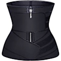 Pikkukuva 1 / 8: Naisten vyötärövalmentaja lateksialainen rintaliivi JSculpt kaksoisharjoittelun vyö treeniurheiluvö L C-black (Double Straps)