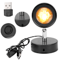 Miniatyrbillede 8 af 11: USB-projektorlampe til husholdningsprojektion, dekorationslampe til stuevæg, solnedgangsfarve