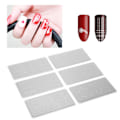 Miniatyrbillede 9 af 11: 6 stk. negleplade sæt i rustfrit stål DIY manicure rektangel skabelon stencil
