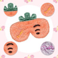 Miniatyrbild 2 av 6: Söt Morotsögonmask, Mjuk Plysch Ögonbindel Rolig Nyhet Ögonmask Ögonlock Skydd för Barn Flickor Pojkar Kvinnor Män Natt Sov T