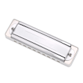 Miniatyrbillede 4 af 11: KONGSHENG AM-20D Fosfor Bronze Reed 10 Huller 20 Tone Blues Harmonika i A-Dur (Hvid)
