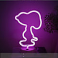 Miniatyrbillede 1 af 3: Snoopy Neon Lys Skilte Pink Led Neon Kunst Dekorativ Bordlampe Børneværelse Fødselsdagsfest Lys