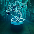 Miniatyrbilde 1 av 5: Søt Tegneserie Minnie Mickey Mouse 3D LED Optisk Illusjon Soverom Dekorasjon Bordlampe med Fjernkontroll 7 Farger Skift Dimbar Akryl