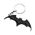 Miniatyrbillede 1 af 2: Sort Batman nøglering vedhæng gave Dark Knight nøglering dobbelt flagermus nøglering