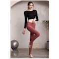 Miniatyrbillede 3 af 5: Damer Hyggelige Velour Leggings Smøragbløde Varme Fløjlsstræk Sømløse Yoga Bukser (XL)