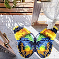 Miniatyrbild 2 av 8: Latch Hook Kits Matta med Fjärilsform Broderi Matta Tapestry Kits för Vuxna Barn Nybörjare DIY Matta Tillverkning Kits Matta Virka Garn Kits,52X38cm