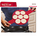 Miniatyrbild 3 av 4: Pannkakssformar Silikon Bakform Äggform Pannkaksflipp Äggring Non-stick