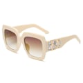 Miniatyrbilde 2 av 6: Retro Rimless Aviator Solbriller for Kvinner Menn Klassisk Dame UV400 Beskyttelse Gradient Linse Solbriller