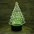 Miniatyrbillede 1 af 7: Uruzuo Glædelig Jul Juletræ Julemand 3D Illusion Natlys Legetøj Snemand Lampe, Skrivebord Julelys Fødselsdag Dekorationer Gaver Fest Lokale Dekoration