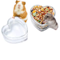 Miniatyrbillede 1 af 4: 2 stk. Hamster mad- og vandskål, sød form græs drikke- og madskål, gennemsigtig madskål til hamster