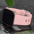 Miniatyrbilde 3 av 6: Den smarte klokkestroppen er kompatibel med Fitbit versa Smartwatch, versa 2 og versa Lite se klokker for kvinner og menn（Rosa-S）
