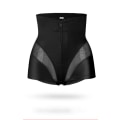 Miniatyrbilde 1 av 5: Kvinners høye midje polstrede hofteforsterkende shapewear shorts rumpe løfter kontrollknickers formende truser undertøy-svart-XL-(55~65KG)
