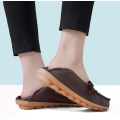 Miniatyrbilde 2 av 4: Moccasiner for kvinner, casual slip-on dress moccasiner, komfortable skinnsko for kvinner, utendørs gåflate sko ---- Kaffe (størrelse 35)