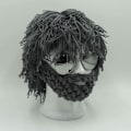 Miniatyrbild 6 av 7: Peruk Skägg Hattar Handgjorda Stickade Varma Vintermössor Skid Rolig Mask Beanie för Män Kvinnor,A