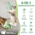 Miniatyrbild 2 av 6: Interaktiv kattleksak för innekatter - Godisautomat & Retsticka/Slider för ångest/uttråkningslindring, viktminskningshjälp för kattungar green